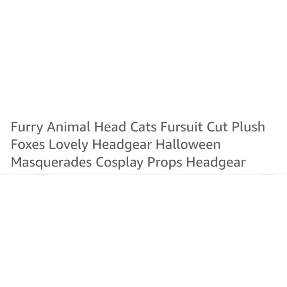 Pink Faux Fur Anime Animal Mask Hood Blue Eyes Kids Costume Cosplay Halloween